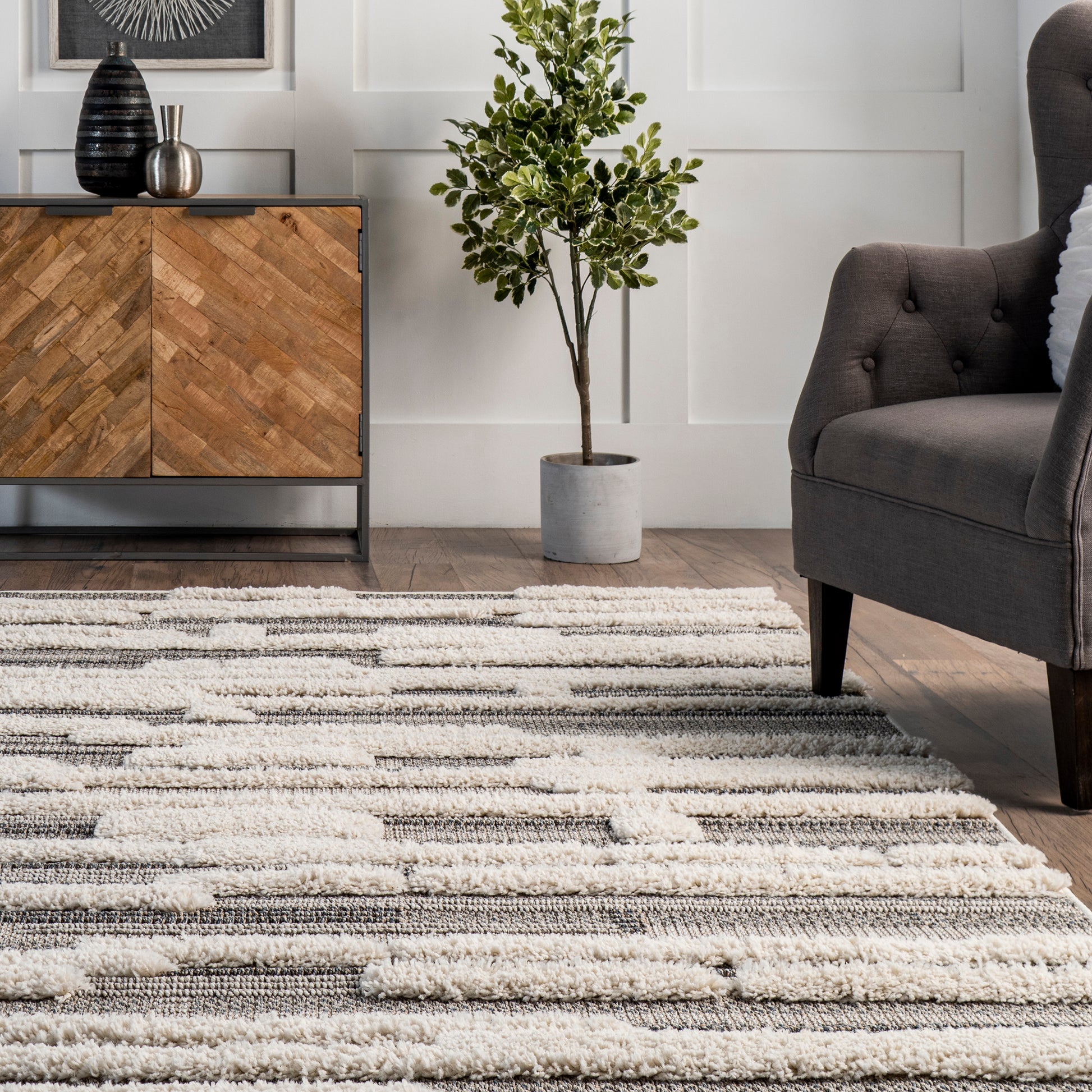 Nuloom Kaira Textured Nka3005A Gray Area Rug