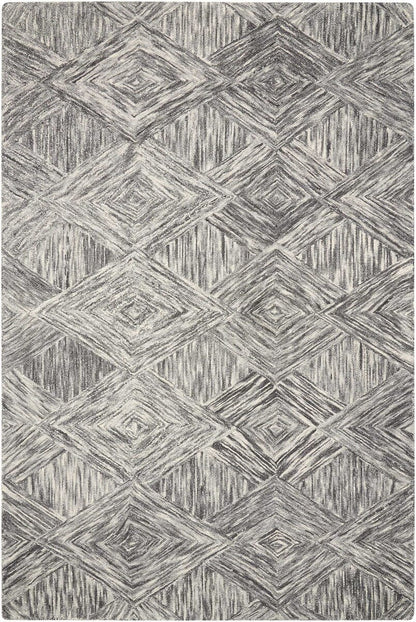 Nourison Interlock Itl01 Charcoal Geometric Area Rug