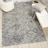 Nourison Interlock Itl01 Charcoal Geometric Area Rug