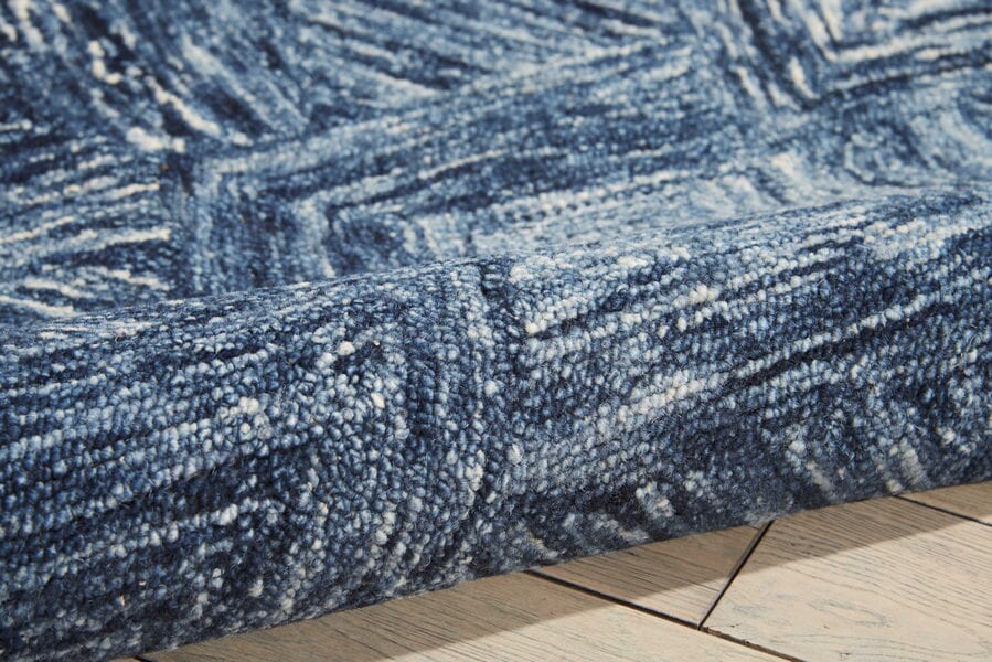 Nourison Interlock Itl01 Denim Geometric Area Rug