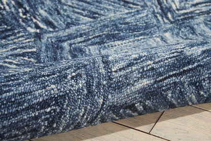 Nourison Interlock Itl01 Denim Geometric Area Rug