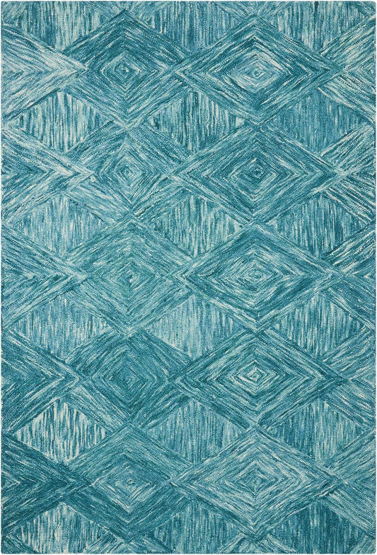 Nourison Interlock Itl01 Marine Geometric Area Rug