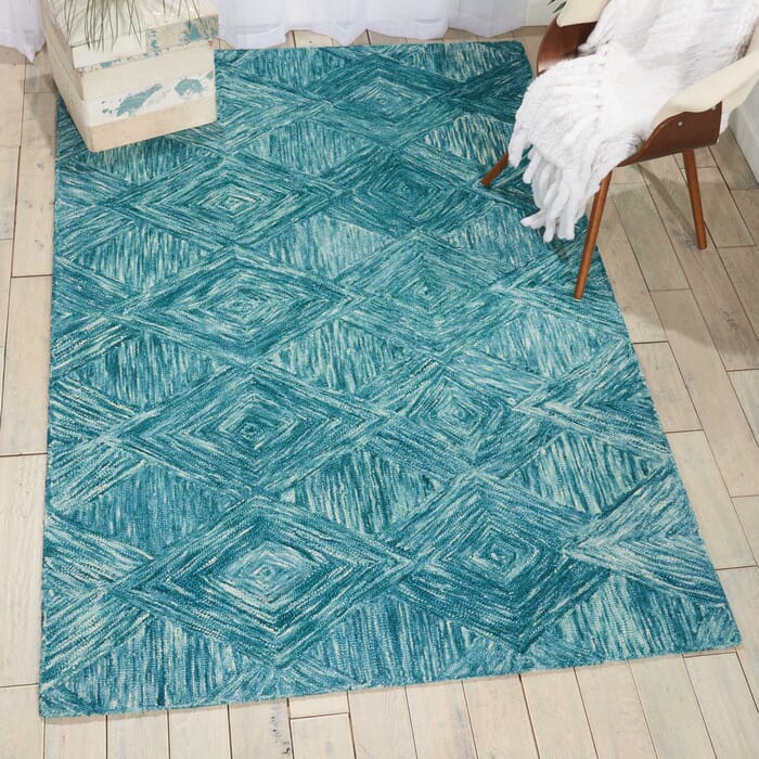 Nourison Interlock Itl01 Marine Geometric Area Rug