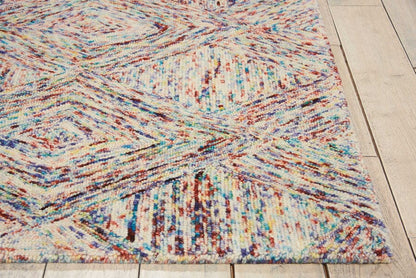 Nourison Interlock Itl01 Multicolor Geometric Area Rug