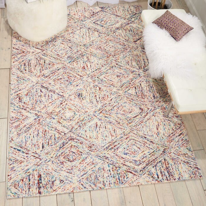 Nourison Interlock Itl01 Multicolor Geometric Area Rug