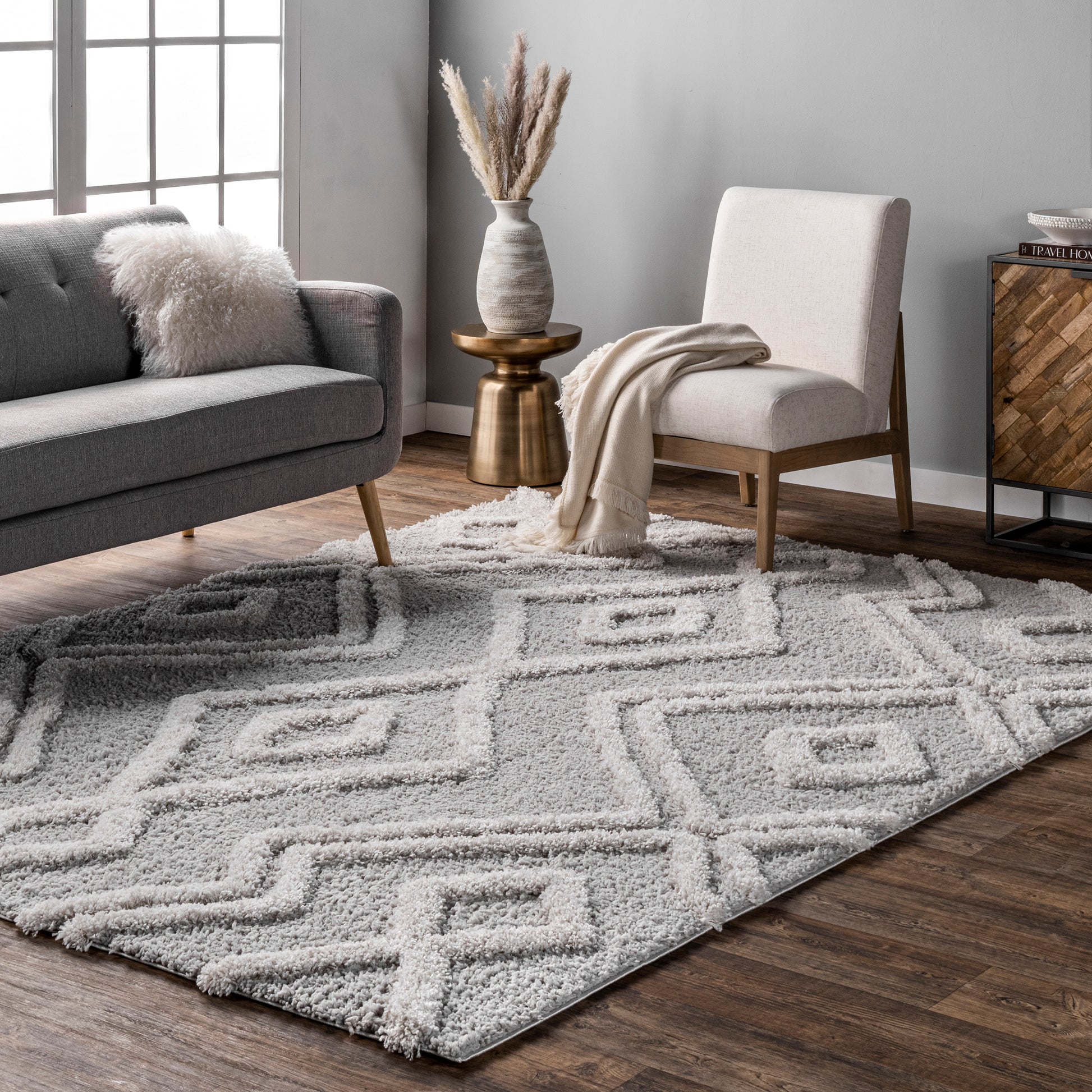 Nuloom Vivianne Moroccan Nvi2415A Light Gray Area Rug