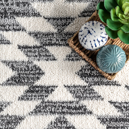 Nuloom Adelade Aztec Nad2939B Gray Area Rug