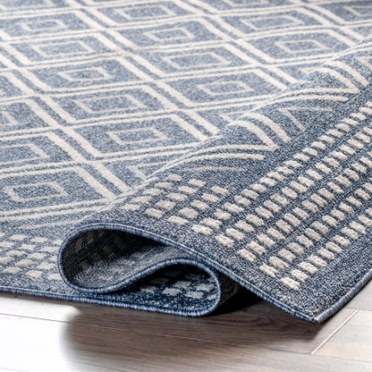 Nuloom Parker Trellis Npa1318A Blue Area Rug