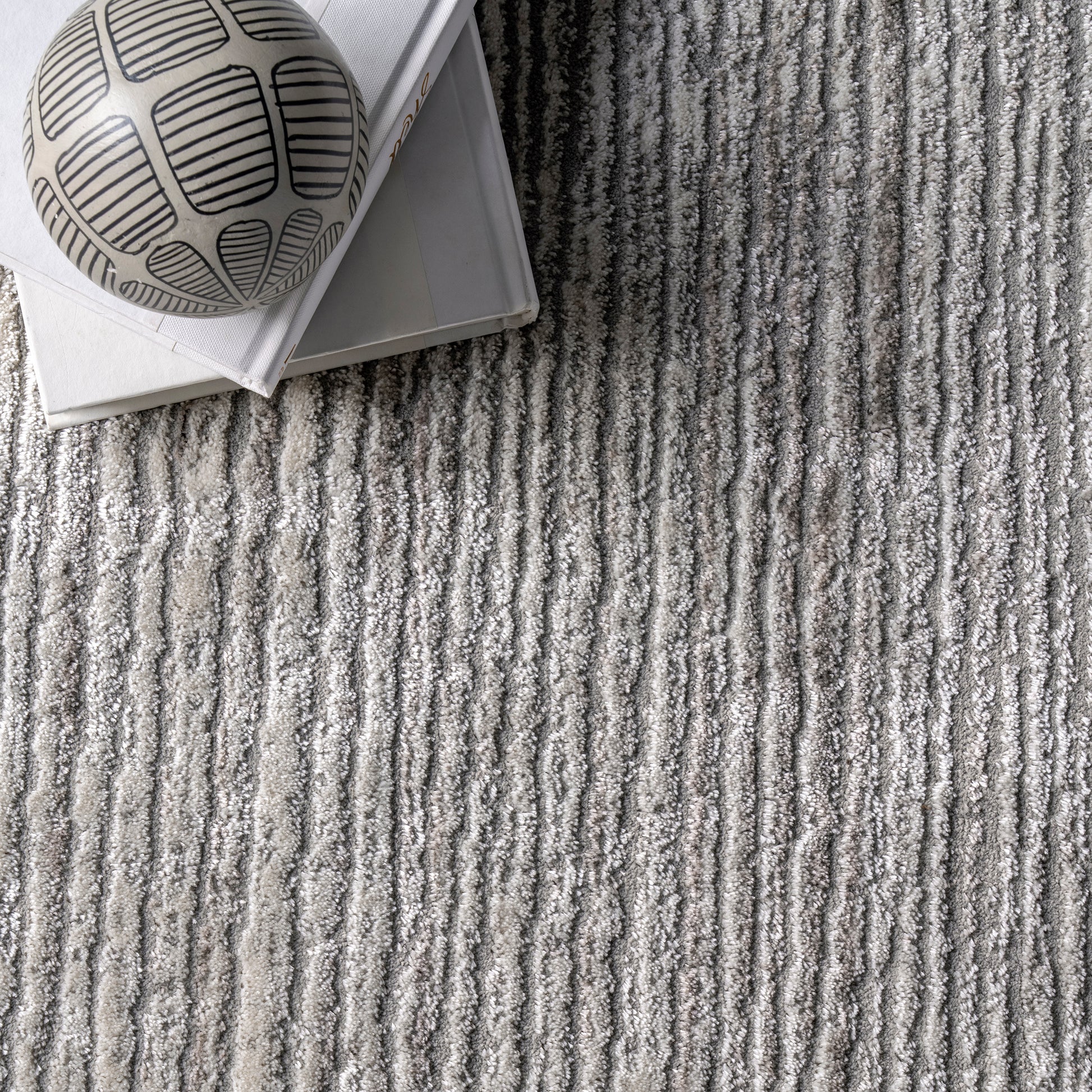 Nuloom Aspen Stipe Nas1455A Gray Area Rug