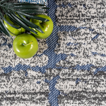 Nuloom Adley Lines Nad1556A Blue Area Rug