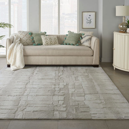 Nourison Symmetry Smm04 Ivory / Beige Area Rug