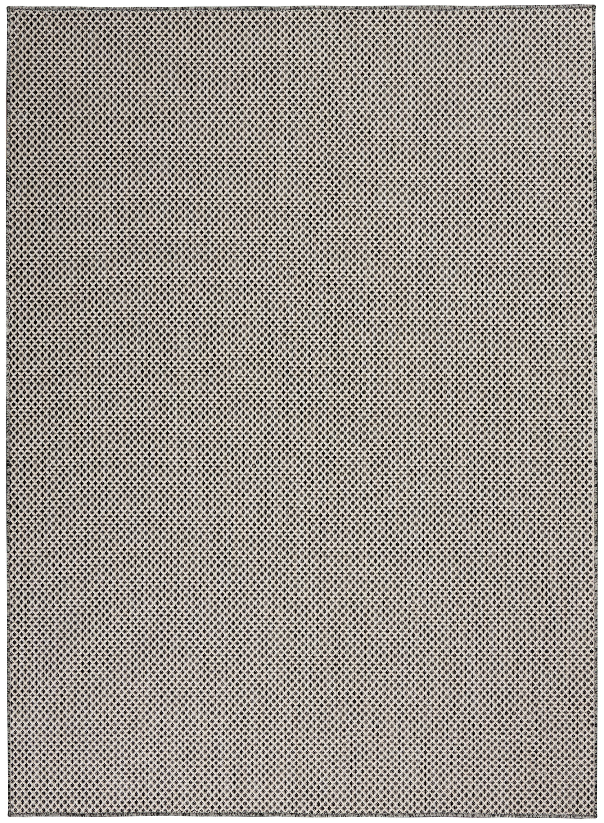 Nourison Courtyard Cou01 Ivory Charcoal Area Rug