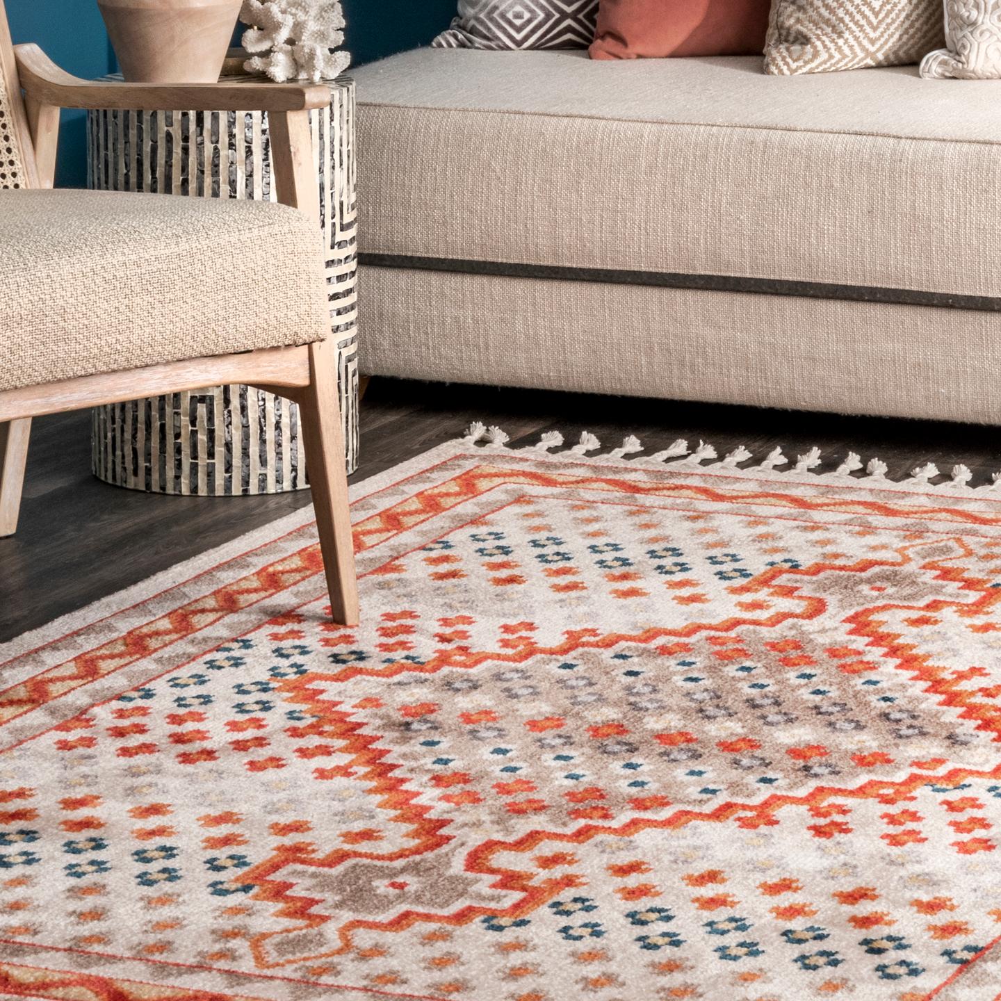 Nuloom Savanna Tribal Nsa2539A Rust Area Rug