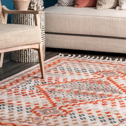 Nuloom Savanna Tribal Nsa2539A Rust Area Rug