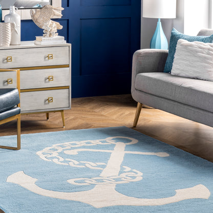 Nuloom Set Sail Nse2750A Baby Blue Area Rug