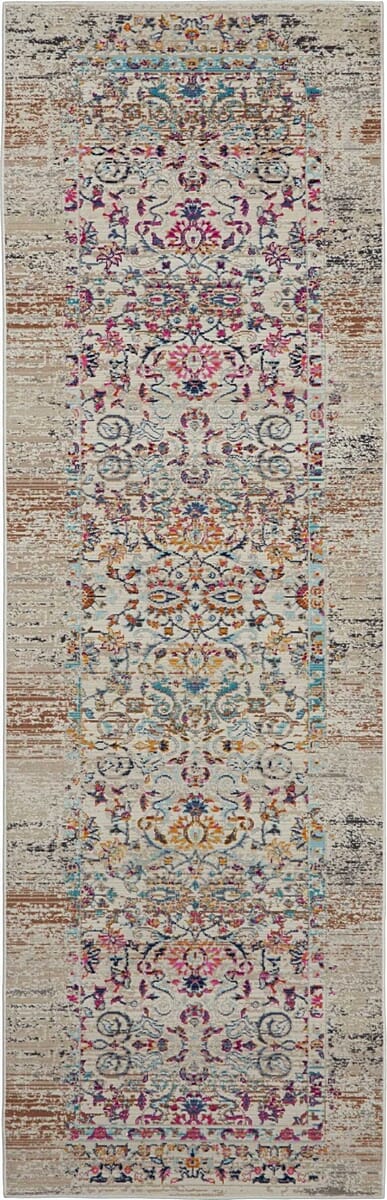 Nourison Vintage Kashan Vka02 Ivory Vintage / Distressed Area Rug