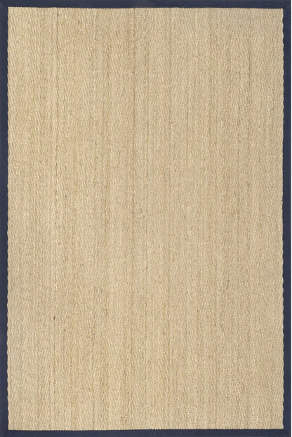 Nuloom Larnaca Seagrass Herringbone Nla2030E Navy Area Rug