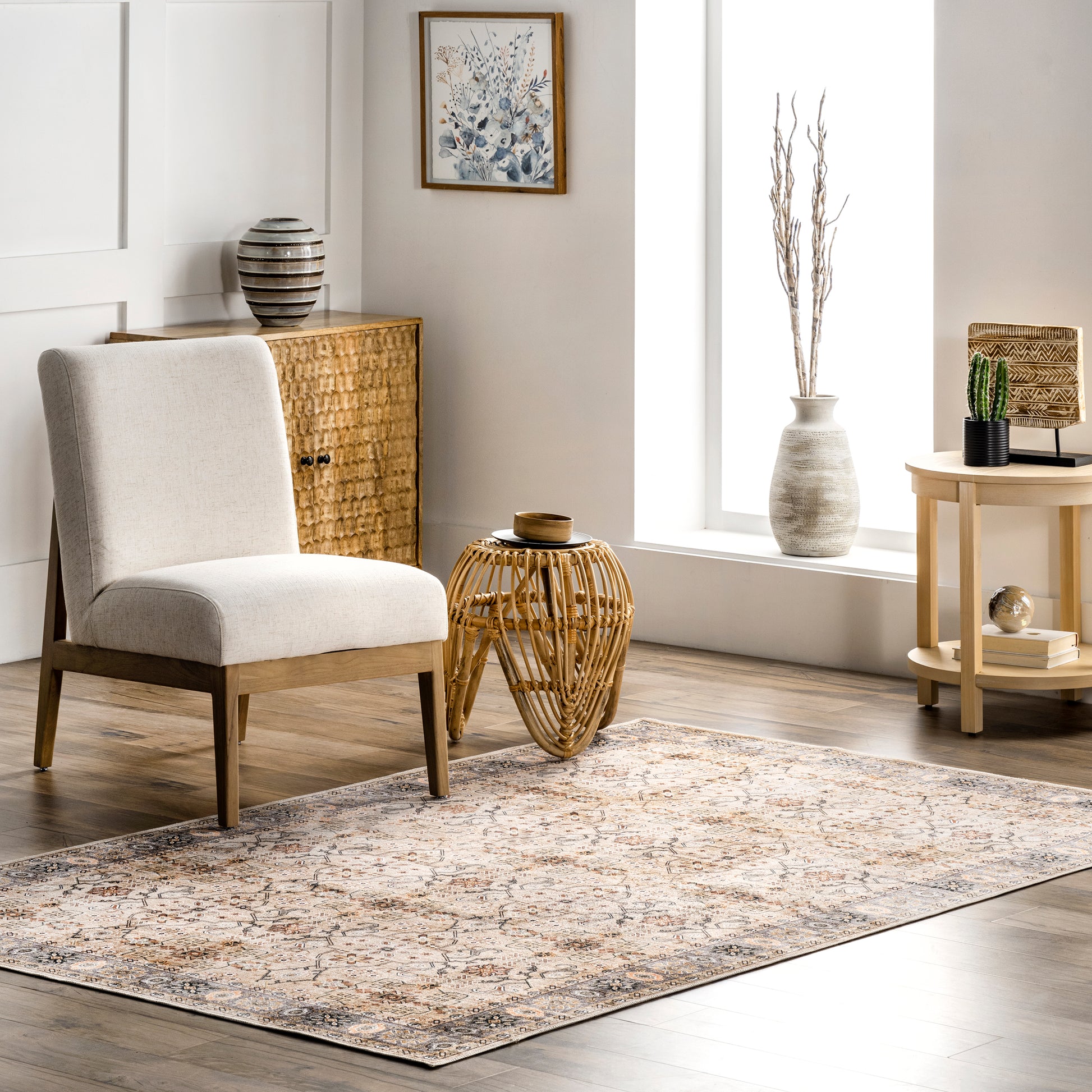 AreaRugs.com Wavaj Nwa1086A Beige Area Rug