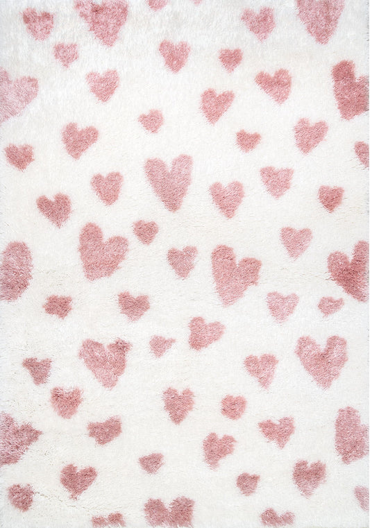 Nuloom Alison Heart Nal2918A Pink Area Rug