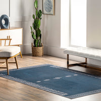 AreaRugs.com Wavaj Nwa1191B Navy Area Rug