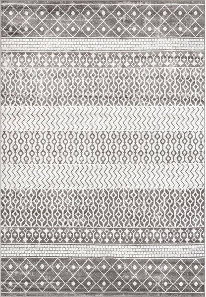 Nuloom Kimberly Moroccan Banded Nki2447A Gray Area Rug