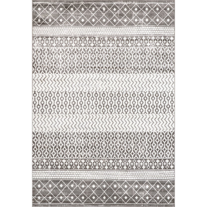 Nuloom Kimberly Moroccan Banded Nki2447A Gray Area Rug