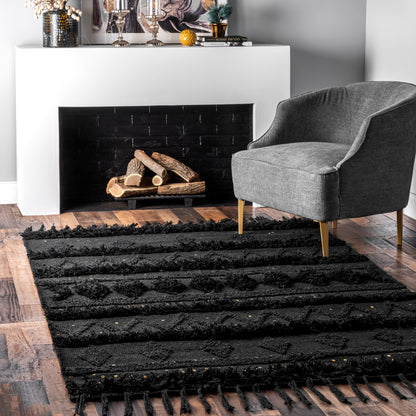 Nuloom Durden Ndu3294B Black Area Rug