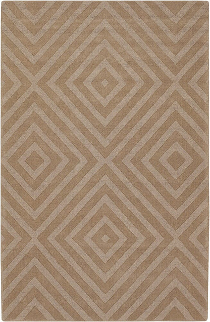 Chandra Jaipury jai18900 Tan & Ivory Geometric Area Rug