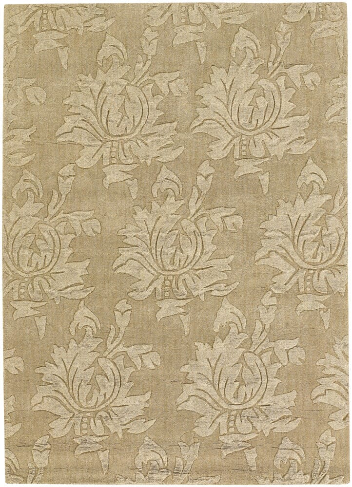 Chandra Jaipury Jai-18962 Tan Damask Area Rug