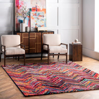 Nuloom Zenia Chevron Nze1666A Multi Area Rug