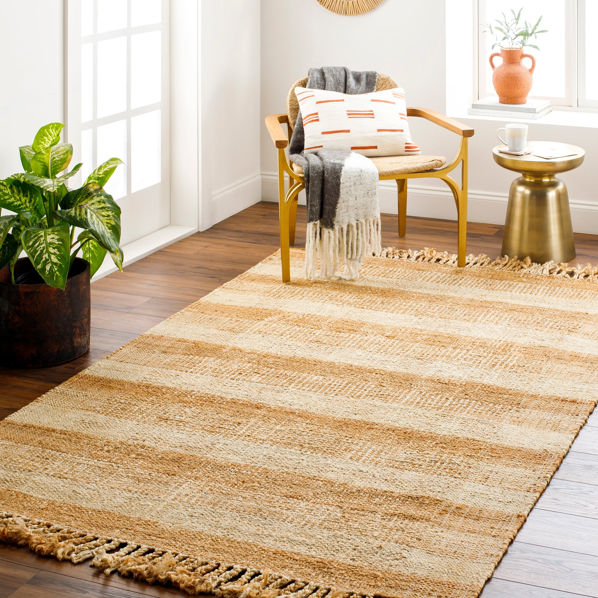 Surya Jasmine Jam-2305 Tan & Ivory Area Rug