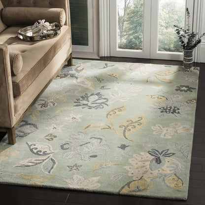 Safavieh Jardin Jar451A Light Green / Multi Floral / Country Area Rug