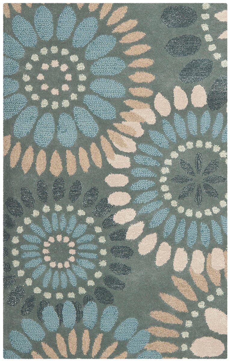 Safavieh Jardin Jar455A Grey / Blue Geometric Area Rug