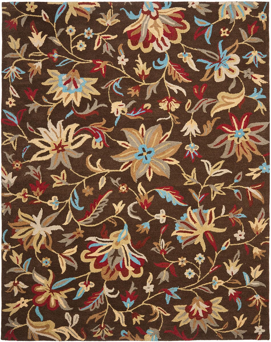 Safavieh Jardin Jar457B Brown / Multi Floral / Country Area Rug