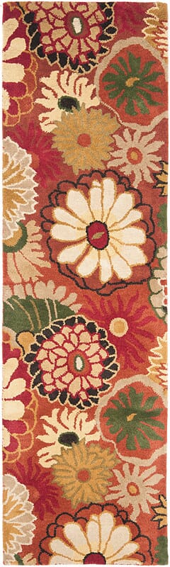 Safavieh Jardin Jar812A Rust / Multi Floral / Country Area Rug