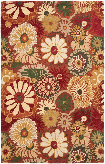 Safavieh Jardin Jar812A Rust / Multi Floral / Country Area Rug