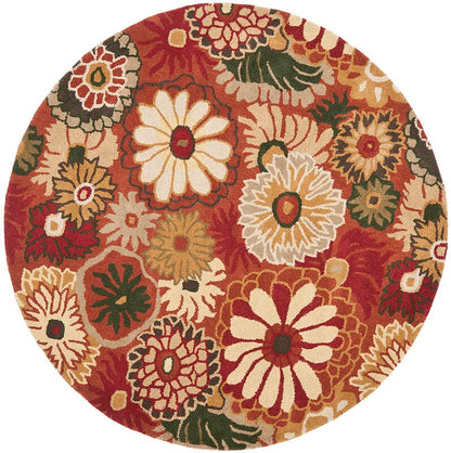 Safavieh Jardin Jar812A Rust / Multi Floral / Country Area Rug