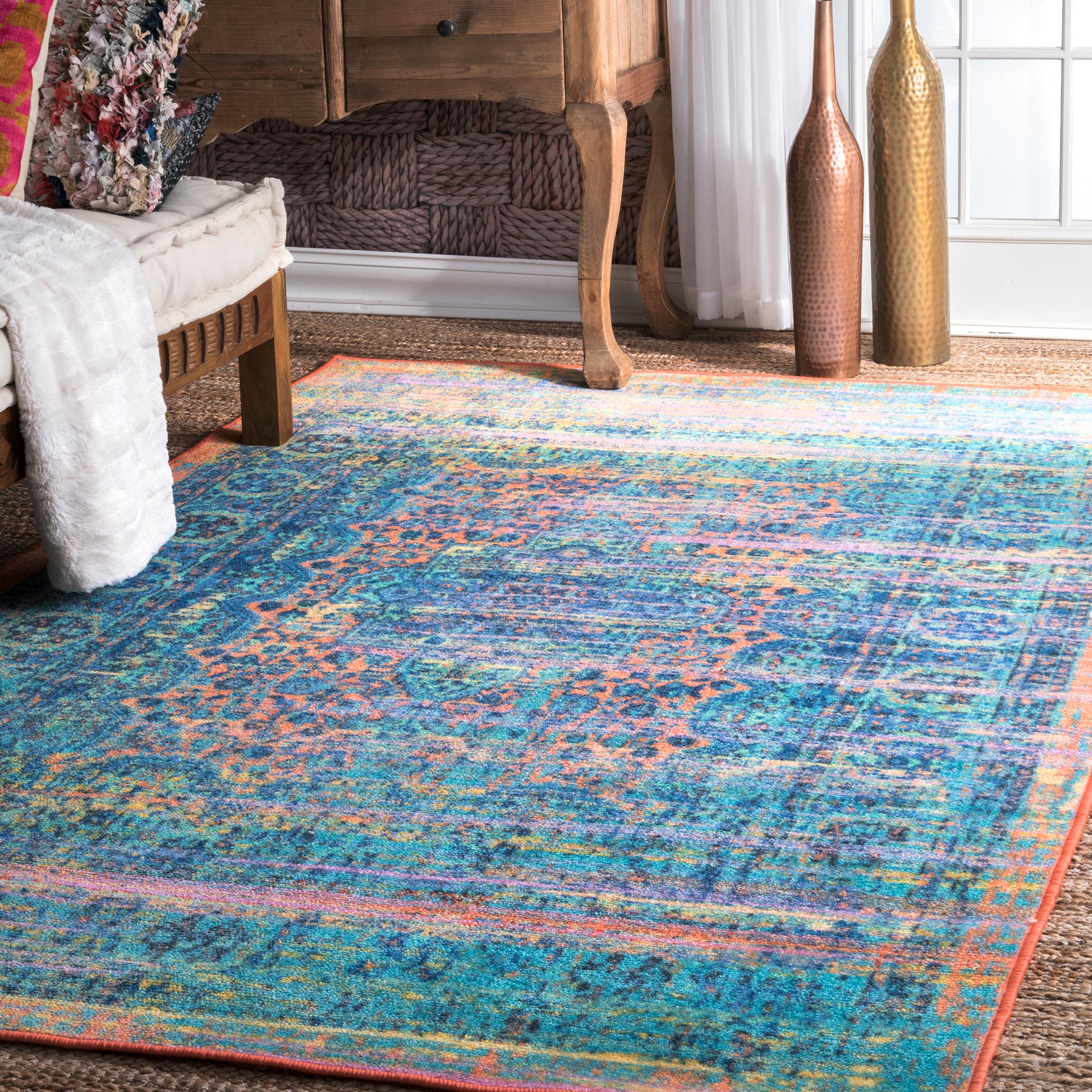 Nuloom Vintage Obdulia Nvi2518A Multi Area Rug