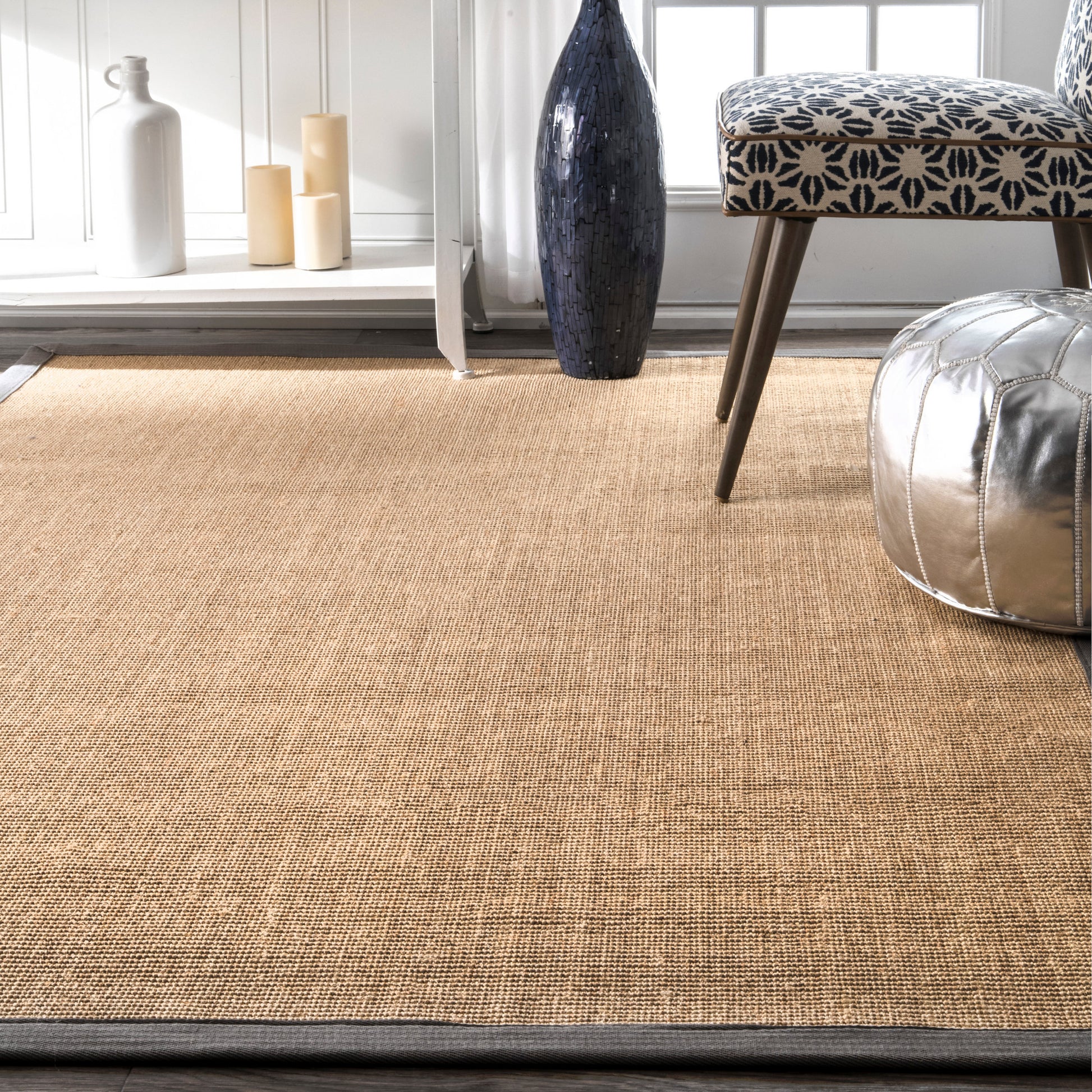 Nuloom Orsay Sisal Nor3630D Light Gray Area Rug