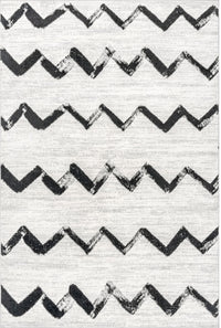 Nuloom Addison Chevrons Nad1713A Gray Area Rug
