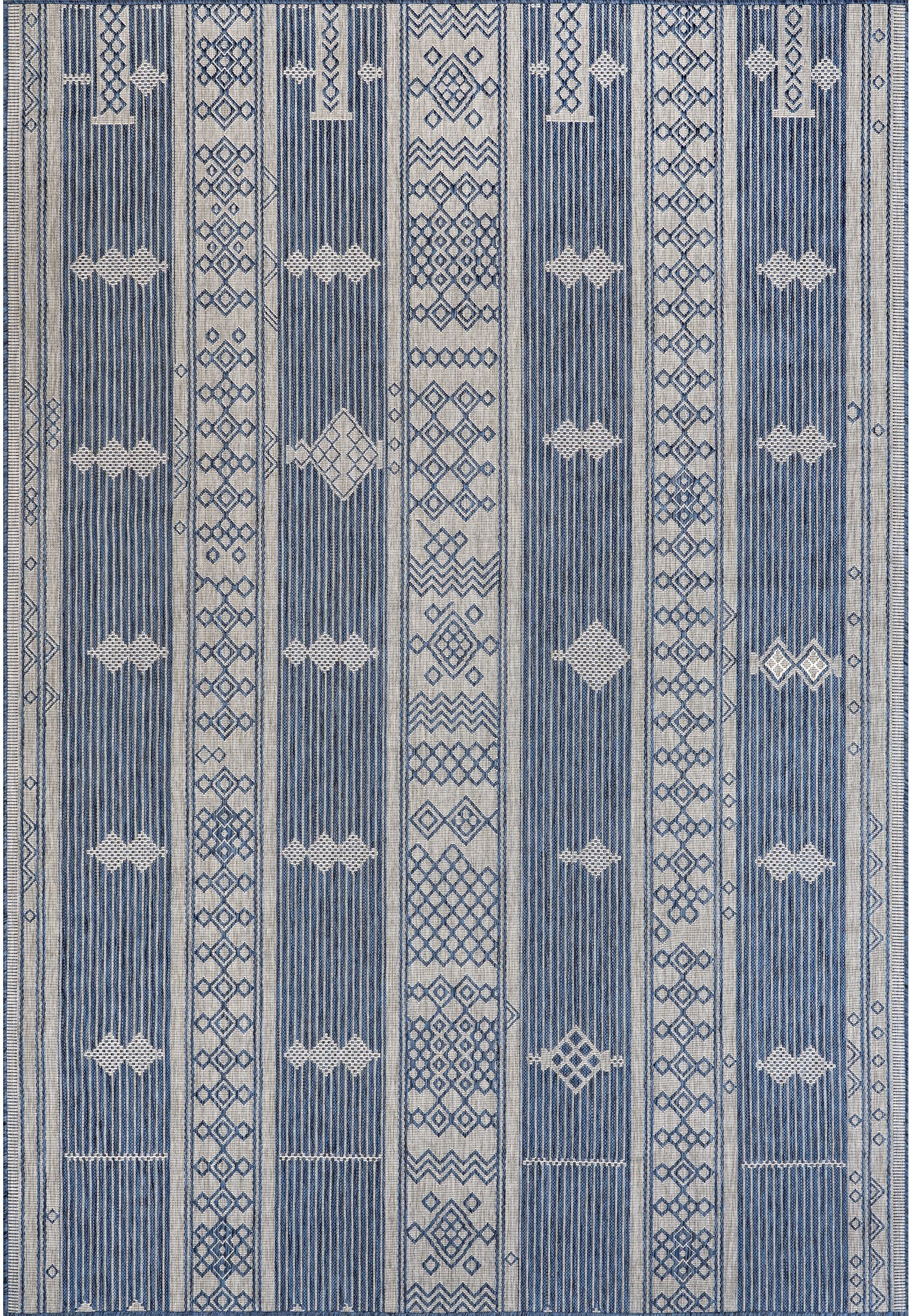 Nuloom Leigh Ethnic Stripes Nle1772A Blue Area Rug