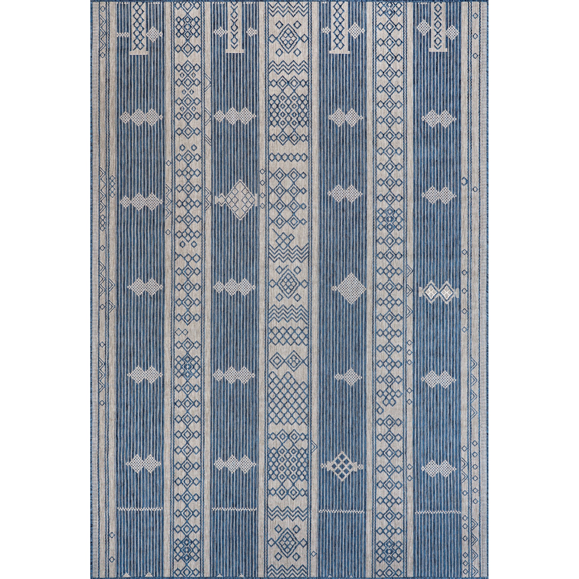 Nuloom Leigh Ethnic Stripes Nle1772A Blue Area Rug