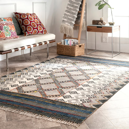 Nuloom Tribal Reita Ntr3055A Gray Area Rug