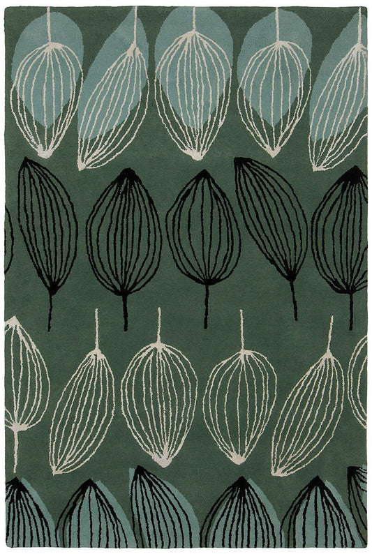 Chandra Jessica Swift Jes-28903 Green Floral / Country Area Rug