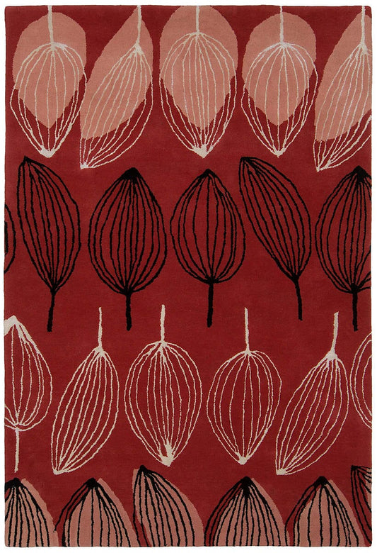 Chandra Jessica Swift Jes-28904 Red Floral / Country Area Rug