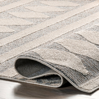 Nuloom Senna Banded Nse1319A Gray Area Rug