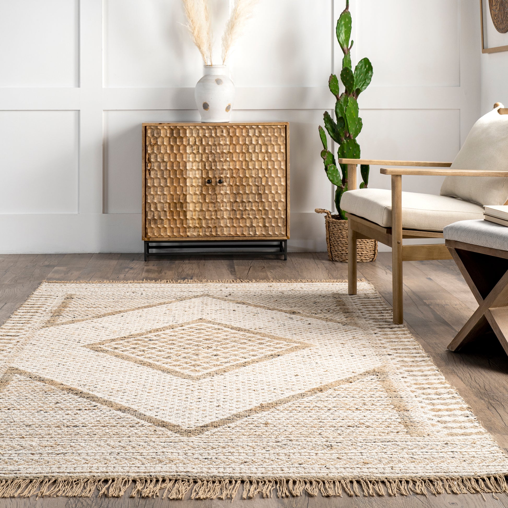 Nuloom Ginger Blend Boho Ngi3550A Beige Area Rug