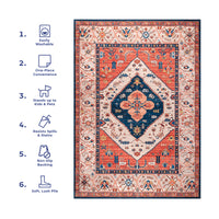 AreaRugs.com Wavaj Nwa1056A Rust Area Rug