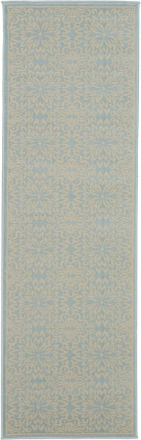 Nourison Jubilant Jub06 Ivory / Light Blue Damask Area Rug