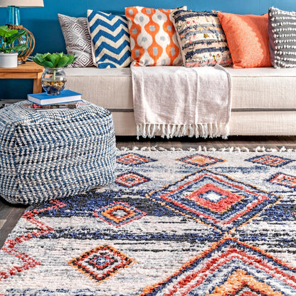 Nuloom Namito Mottled Aztec Nna2172A Blue Area Rug